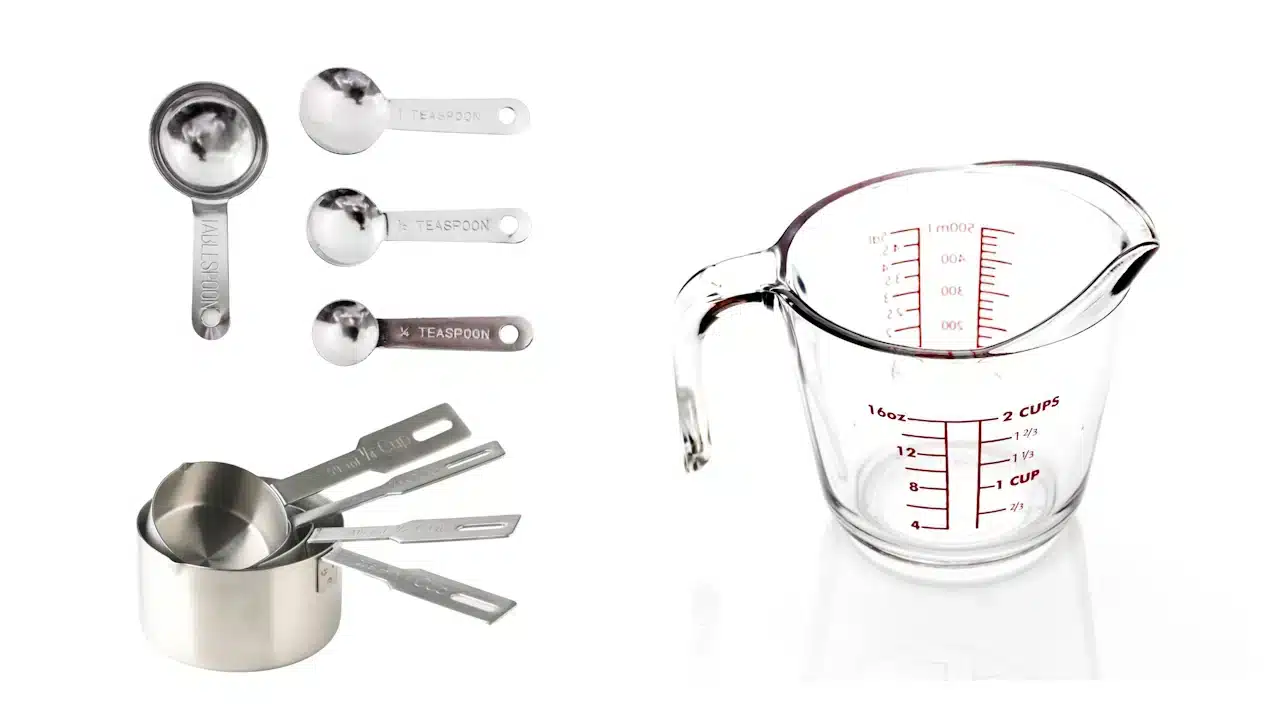 image of measuring cups and spoon uses